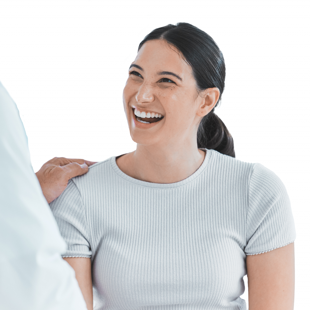 Paciente feliz con Doctor Bonacic